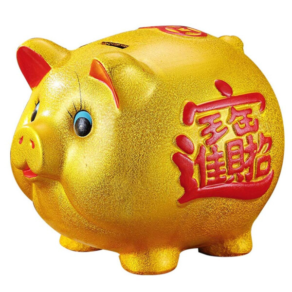TIRELIRE COCHON D'OR 4''