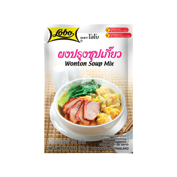 MIX SOUPE WONTON STYLE WENCHOU 40G LOBO