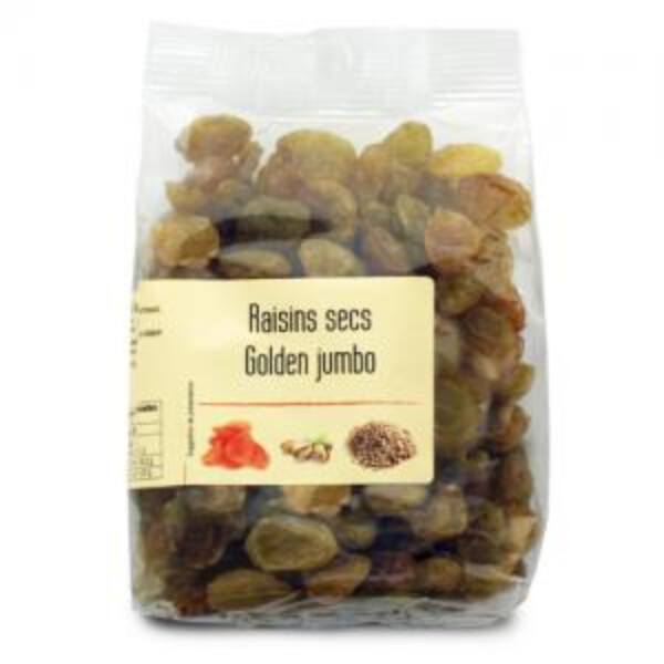 RAISINS SECS GOLDEN JUMBO CHILI PAQUET 240G