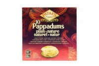 10 papadums nature pataks 100g