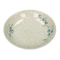 assiette creuse style japonais ceramique flocons de neige 18.8cm