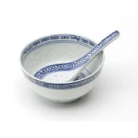 set 6 bols grain de riz+cuilleres 