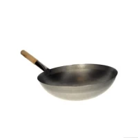 wok a fond rond en acier  33cm