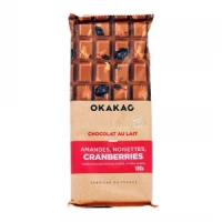 chocolat lait amandes noisettes cranberries 180g