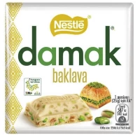 chocolat pistache damak baklava 60gr nestlé