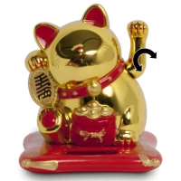 chat de la chance dorré et solaire
