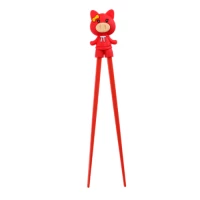 paire de baguette enfant rouge cochon 22cm