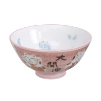 bol japonais chat rose 11.2 x 6 cm kawaii