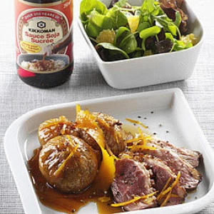Magrets sauce soja sucrée Kikkoman à l'orange 