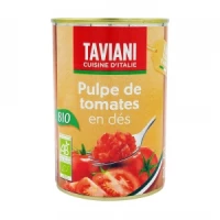 pulpe de tomates bio en dés 400g taviani