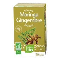 infusion moringa et gingembre 20sa chets 32 g