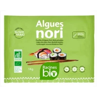 algues nori bio pour sushi et maki 5 feuilles 14g
