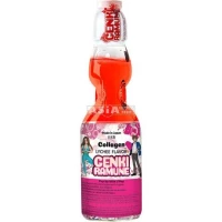boissons collagen lychee soda 200ml genki ramune