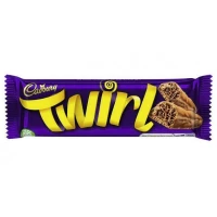 barre de chocolat ondulé anglaise cadbury twirl 43gr