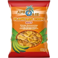 chips banane plantain epicé 80 g afroase