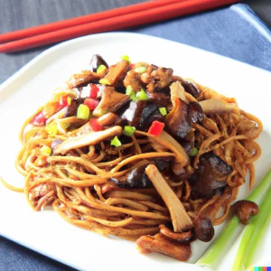 炒面 (chǎo miàn) : Nouilles sautées avec des légumes, de la viande et/ou des fruit