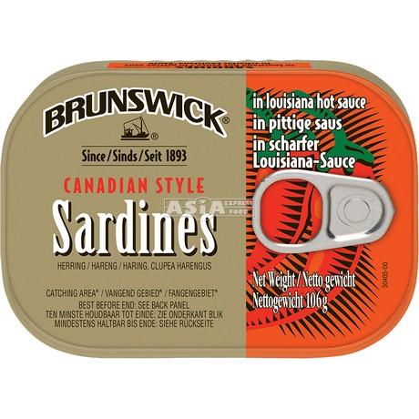 sardines sauce louisiane pimenté 106gr brunswick