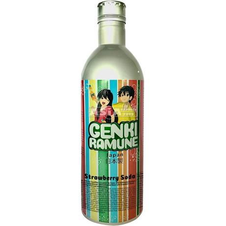 boisson soda fraise 500ml genki ramune 
