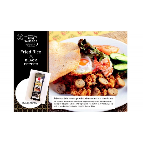 3X SAUCISSES AU POISSON AU POIVRE NOIR HALAL SANRIKU 180GR