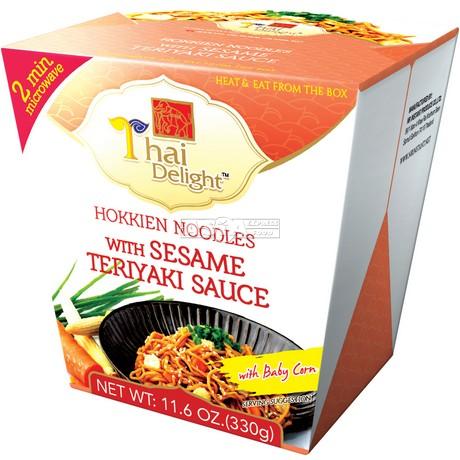 nouille hokkien (micro onde) sauce sesame teriyaki  sauce 330gr thai delight